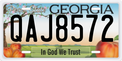 GA license plate QAJ8572