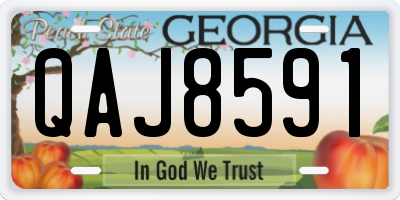GA license plate QAJ8591