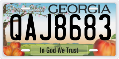 GA license plate QAJ8683