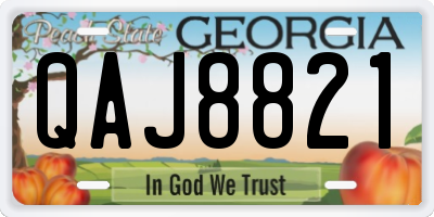 GA license plate QAJ8821