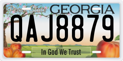 GA license plate QAJ8879