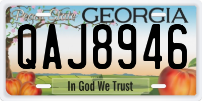 GA license plate QAJ8946