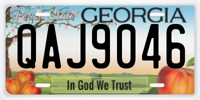 GA license plate QAJ9046