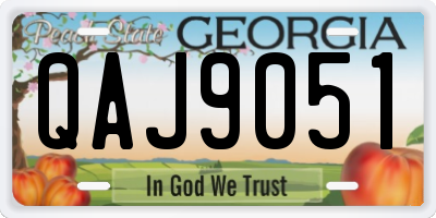 GA license plate QAJ9051
