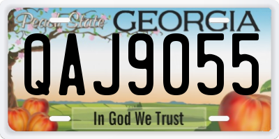 GA license plate QAJ9055