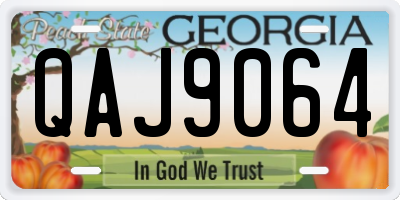 GA license plate QAJ9064