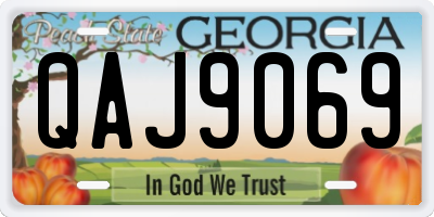 GA license plate QAJ9069