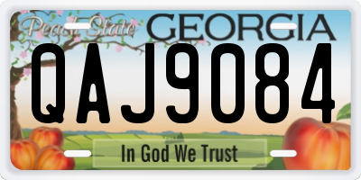GA license plate QAJ9084