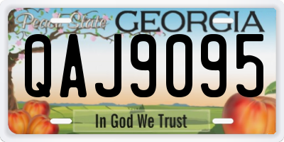 GA license plate QAJ9095
