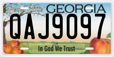 GA license plate QAJ9097