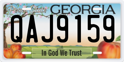 GA license plate QAJ9159