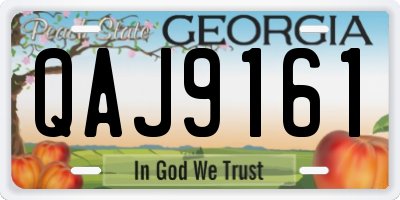 GA license plate QAJ9161