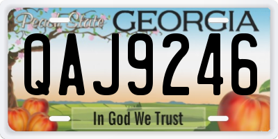 GA license plate QAJ9246