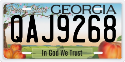 GA license plate QAJ9268