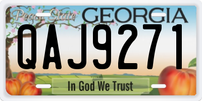 GA license plate QAJ9271