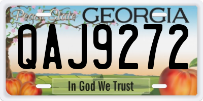 GA license plate QAJ9272