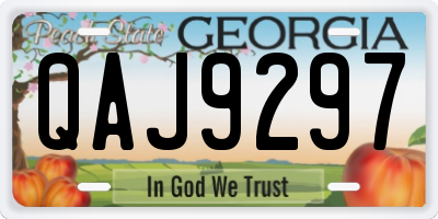 GA license plate QAJ9297
