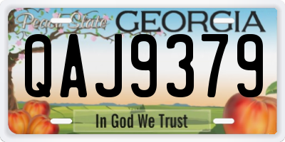 GA license plate QAJ9379