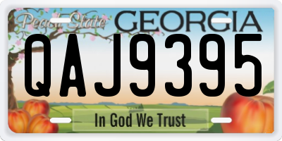 GA license plate QAJ9395