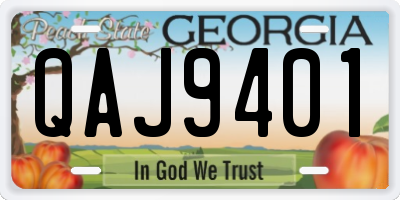 GA license plate QAJ9401