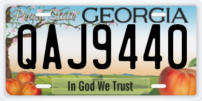 GA license plate QAJ9440