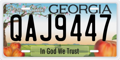 GA license plate QAJ9447