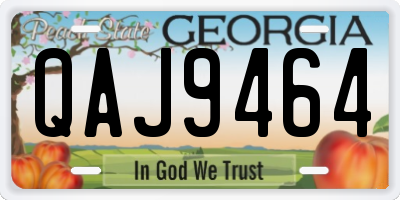 GA license plate QAJ9464