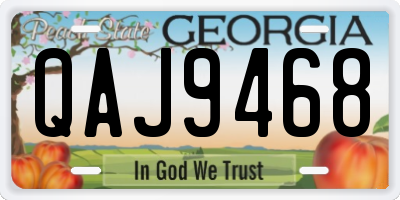 GA license plate QAJ9468