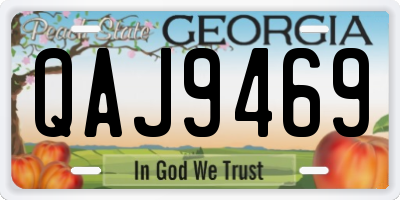 GA license plate QAJ9469