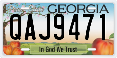 GA license plate QAJ9471