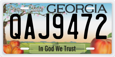 GA license plate QAJ9472