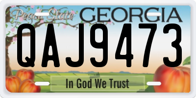 GA license plate QAJ9473