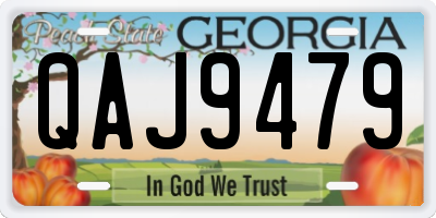 GA license plate QAJ9479