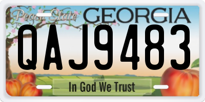 GA license plate QAJ9483