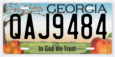 GA license plate QAJ9484