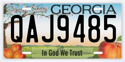 GA license plate QAJ9485