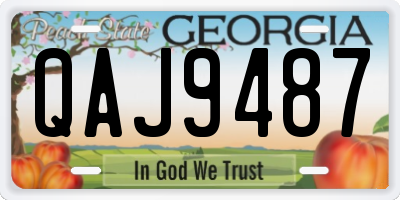 GA license plate QAJ9487