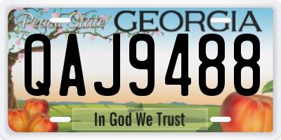 GA license plate QAJ9488
