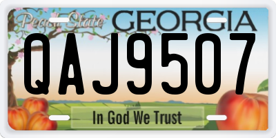 GA license plate QAJ9507