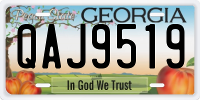 GA license plate QAJ9519