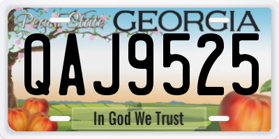 GA license plate QAJ9525