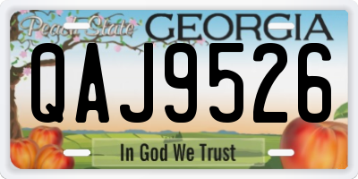 GA license plate QAJ9526