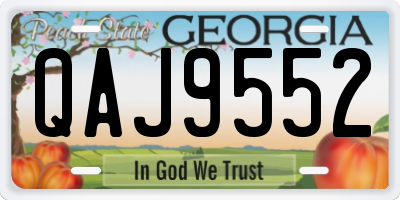 GA license plate QAJ9552