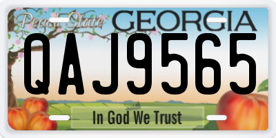 GA license plate QAJ9565