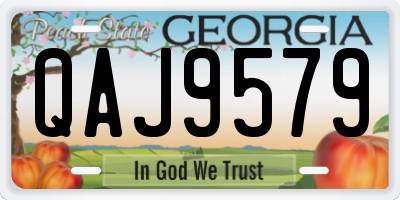 GA license plate QAJ9579