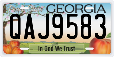 GA license plate QAJ9583