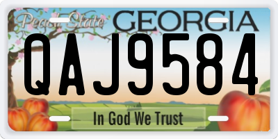 GA license plate QAJ9584