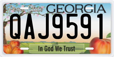 GA license plate QAJ9591