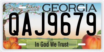 GA license plate QAJ9679