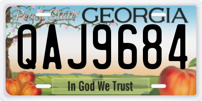 GA license plate QAJ9684